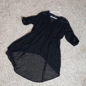 Black sheer tunic